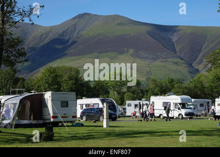 Camping and Caravanning Club Site, Keswick, Lake District Stock Photo