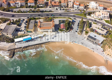 Aerial view of Estoril coastline near Lisbon in Portugal Stock Photo