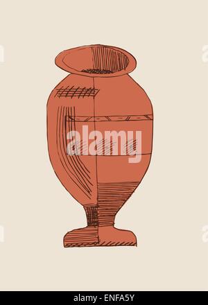Jug. Vectorized hand-drawn style grunge illustration Stock Vector