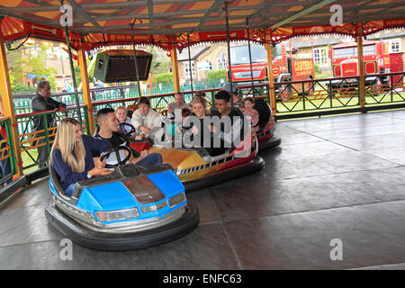 Rock 'N' Roll Dodgems, Carter's Steam Fair. Traditional historic travelling fairground rides and attractions. May Day Bank Holiday 2015. Hersham Green, Surrey, England, Great Britain, United Kingdom, UK, Europe Credit:  Ian Bottle / Alamy Live News Stock Photo