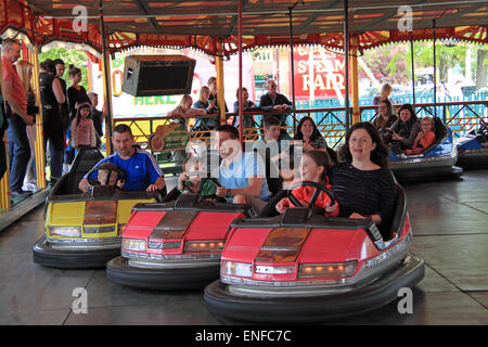 Rock 'N' Roll Dodgems, Carter's Steam Fair. Traditional historic travelling fairground rides and attractions. May Day Bank Holiday 2015. Hersham Green, Surrey, England, Great Britain, United Kingdom, UK, Europe Credit:  Ian Bottle / Alamy Live News Stock Photo