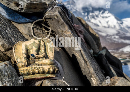 Headless Buddha Figurine in the Everest Region, Nepal Stock Photo