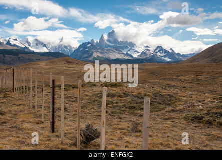 Mount Fitz Roy massif, Los Glaciares National Park, Santa Cruz Patagonia Argentina Stock Photo