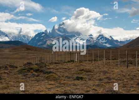 Mount Fitz Roy massif, Los Glaciares National Park, Santa Cruz Patagonia Argentina Stock Photo