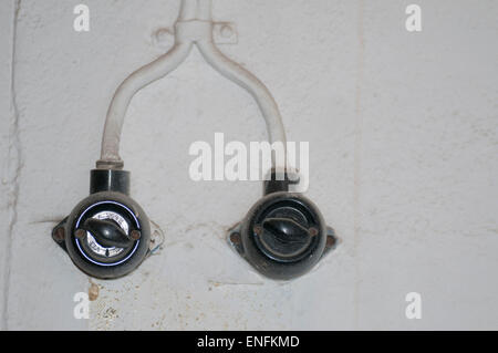 Old bakelite switch. Stock Photo