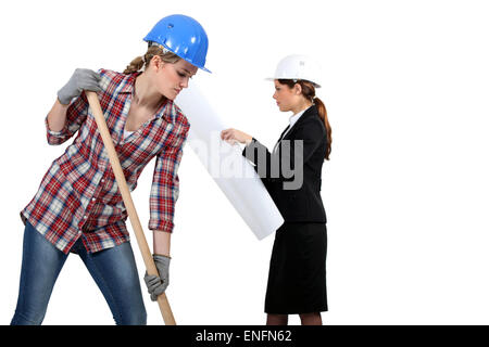 women in public and civil engineering sector Stock Photo