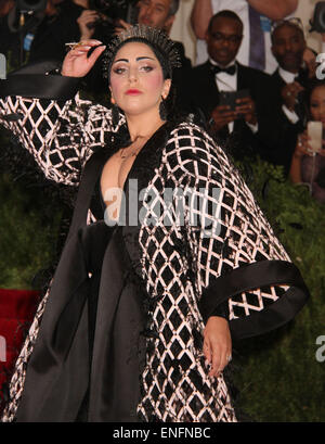 New York, , USA. 4th May, 2015. LADY GAGA attends the Costume Institute Benefit gala celebrating the opening of the new exhibit of 'China: Through the Looking Glass' held at the Metropolitan Museum of Art. Credit:  Nancy Kaszerman/ZUMAPRESS.com/Alamy Live News Stock Photo