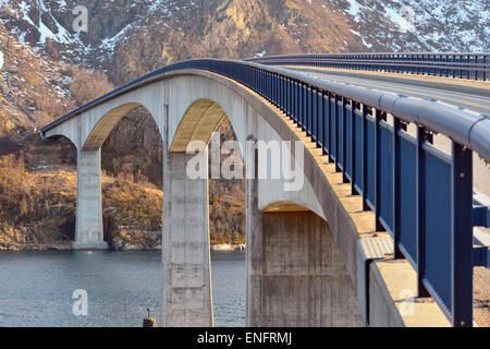 View of Raftsundet from Raftsund bridge, Vesteralen - Lofoten islands ...