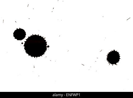 Ink spot on textured paper Stock Photo