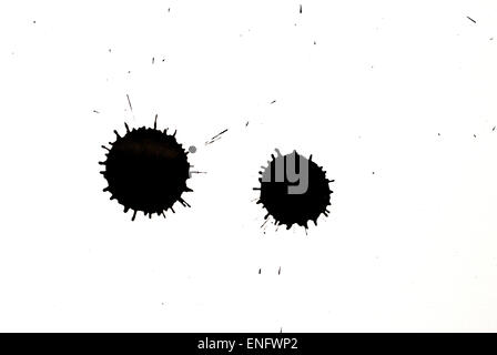 Ink spot on textured paper Stock Photo
