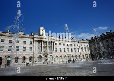 Fountains in Somerset House, London Stock Photo