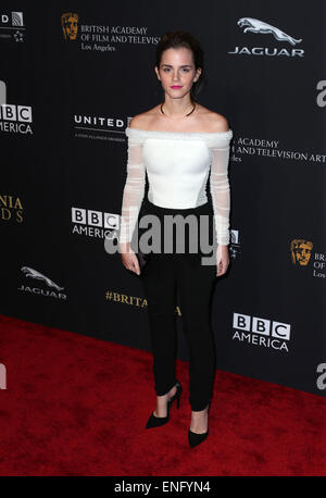 2014 BAFTA Los Angeles Jaguar Britannia Awards presented by BBC America and United Airlines held at The Beverly Hilton Hotel - Arrivals  Featuring: Emma Watson Where: Beverly Hills, California, United States When: 30 Oct 2014 Stock Photo