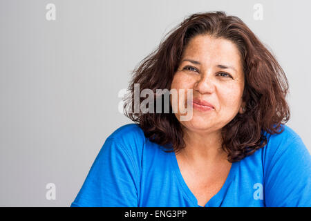 Close up of Hispanic woman smiling Stock Photo