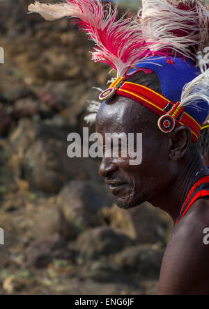 Turkana Tribesman, Turkana Lake, Loiyangalani, Kenya Stock Photo