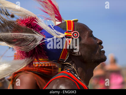 Turkana Tribesman, Turkana Lake, Loiyangalani, Kenya Stock Photo