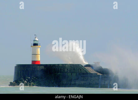 Newhaven, East Sussex, UK. 5th May, 2015. Weather: Some scenes from the South Coast as wind increases on a bright Spring afternoon Stock Photo