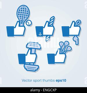 Vector sport thumbs up Stock Vector