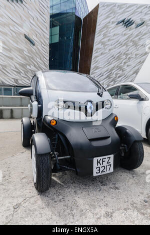 Renault Twizy, a two seater electric vehicle designed for town use. Stock Photo