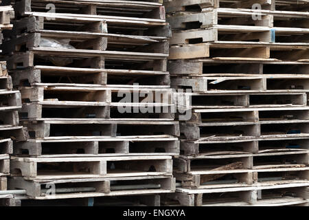 Wooden Skid Pallets Stock Photo