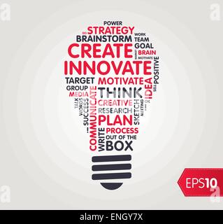 Innovate word shape / cloud Stock Vector