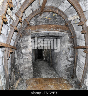 old abandoned coal mine tunnel Stock Photo