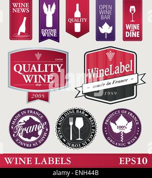 Vector wine labels Stock Vector
