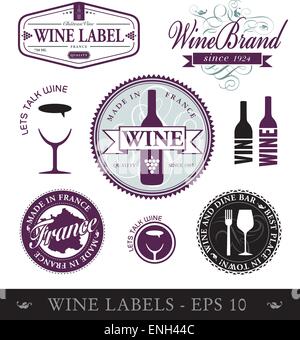 Vector wine labels Stock Vector