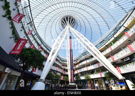 A View Inside The Khan Shatyr Shopping And Entertainment Center In ...