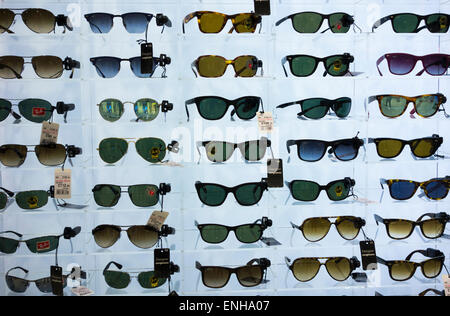 Ray Ban sunglasses display in airport 