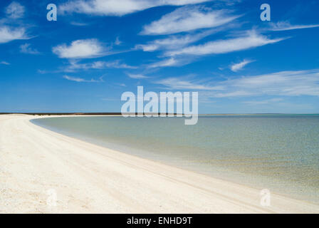 Sandy beach, Shell Beach, Shark Bay, Western Australia, Australia Stock Photo