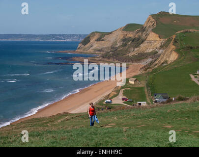 Eype beach near West Bay, Dorset, UK Stock Photo