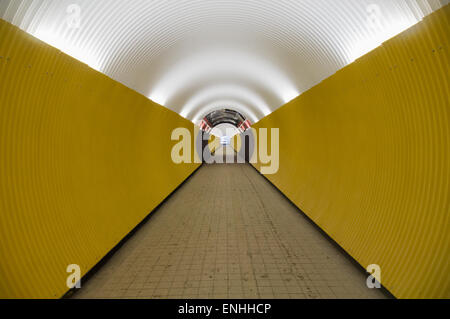 Brunkeberger yellow tunnel in Stockholm, Sweden Stock Photo