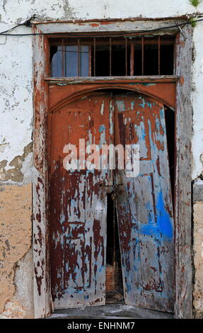 Ruined door-Kastellorizo Stock Photo