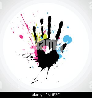 vector abstract grungy hand illustration Stock Vector