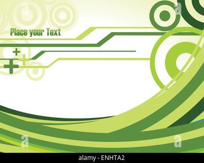 Green waves vector art Stock Vector