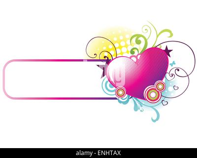 beautiful heart colorful vector background with place for text Stock Vector