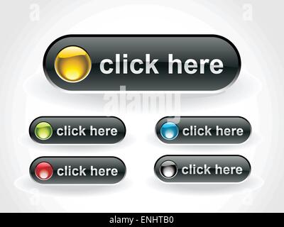 Vector shiny icons set Stock Vector