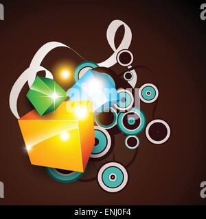 vector sylish 3d cubes background Stock Vector