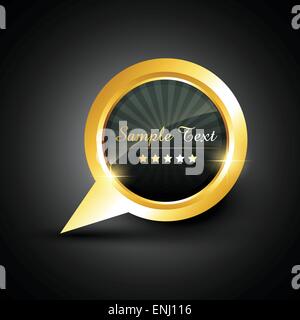 vector chat label style bubble with your text Stock Vector