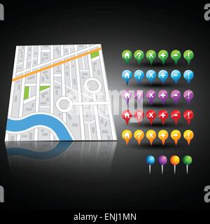abstract city map illustration vector design Stock Vector
