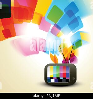 vector colorful tv design illustration Stock Vector