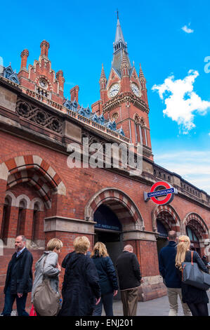 Kings Cross St Pancras Underground Station entrance London Stock Photo