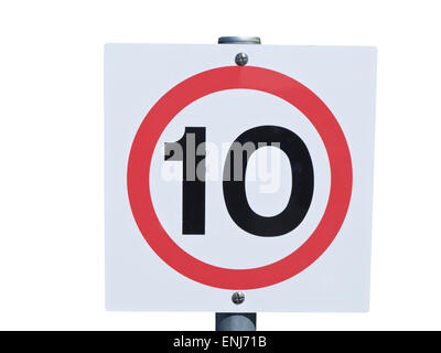 10 MPH speed limit UK Stock Photo