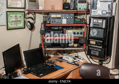Amateur Radio station in Sri Lanka, South East Asia Stock Photo picture