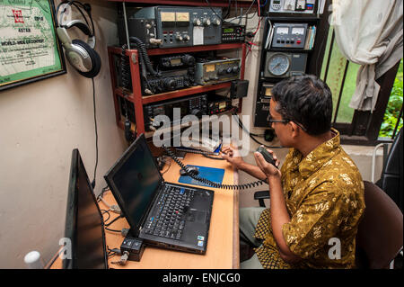 Amateur Radio station in Sri Lanka, South East Asia Stock Photo