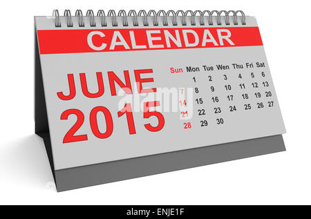 June 2015 June 2015 calendar page isolated on white Stock Photo - Alamy