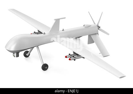 unmanned aerial vehicle UAV isolated on  white background Stock Photo