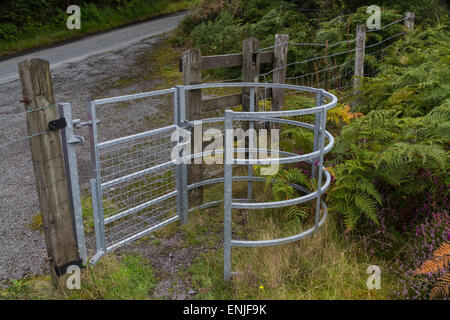 Gate used in the United Kingdom to allow people but not livestock to pass. Stock Photo