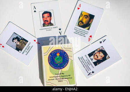 playing cards to identify members of the baath party in irak during the war with usa in 2003 Stock Photo