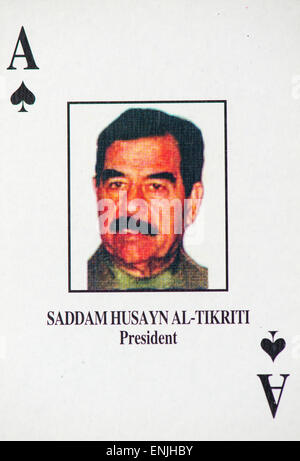 playing cards to identify members of the baath party in irak during the war with usa in 2003 Stock Photo